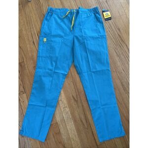 Wonder Flex Cargo Womens XL Premium Stretch Teal Scrub Pants NWT
